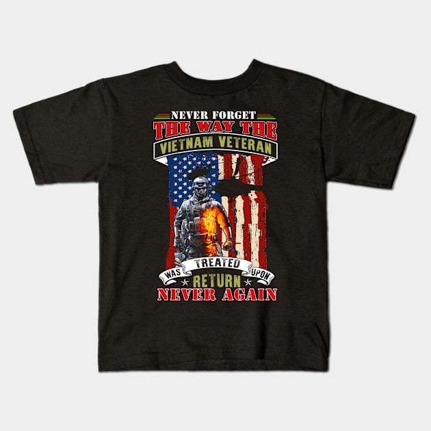 US Veteran Never Forget The Way The Vietnam Veteran Kids T-Shirt by peskyrubeus